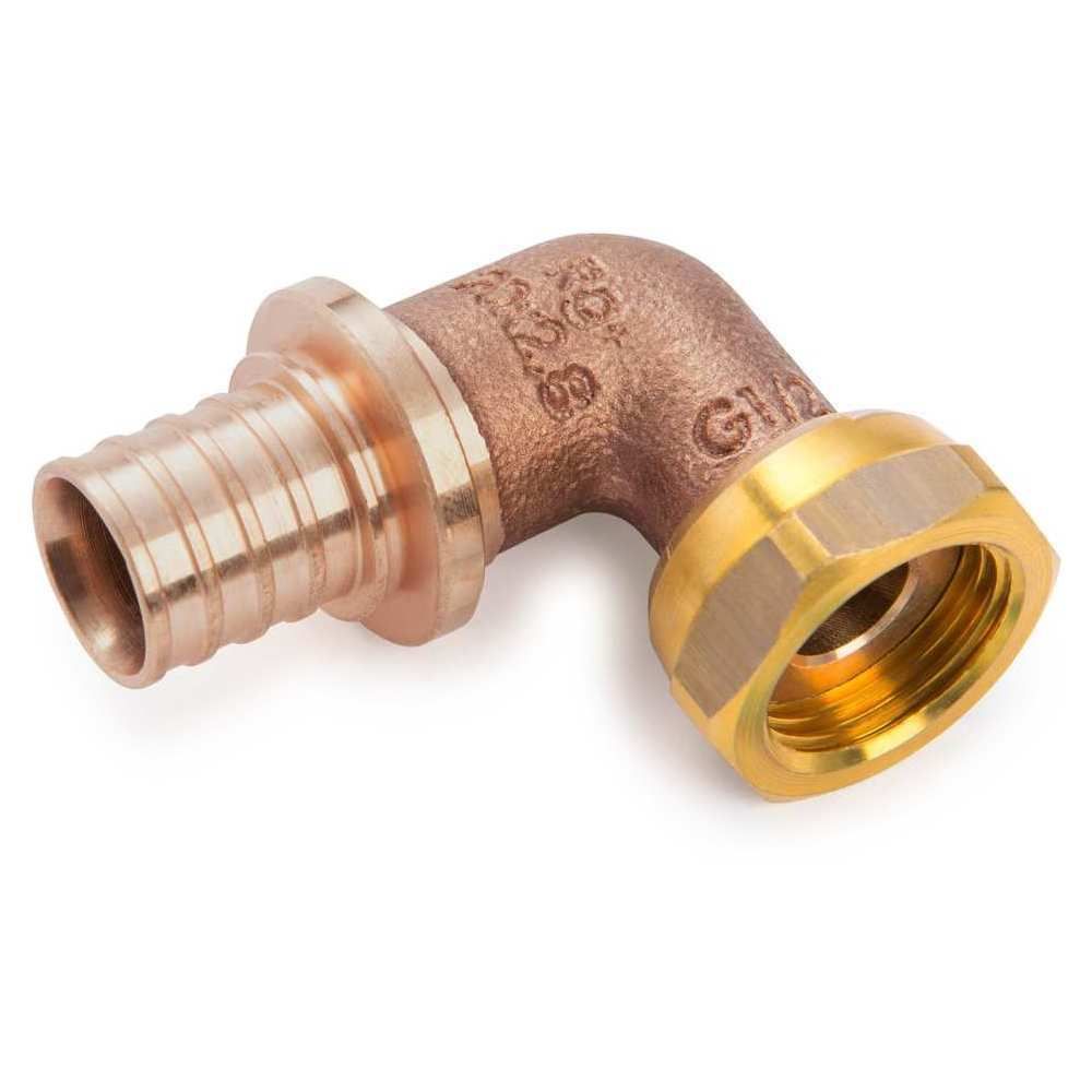 Rehau Übergangswinkel RAUTITAN RX+ Rotguss, 16 mm x G 1/2, mit Überwurfmutter, für Trinkwasser/Heizung
