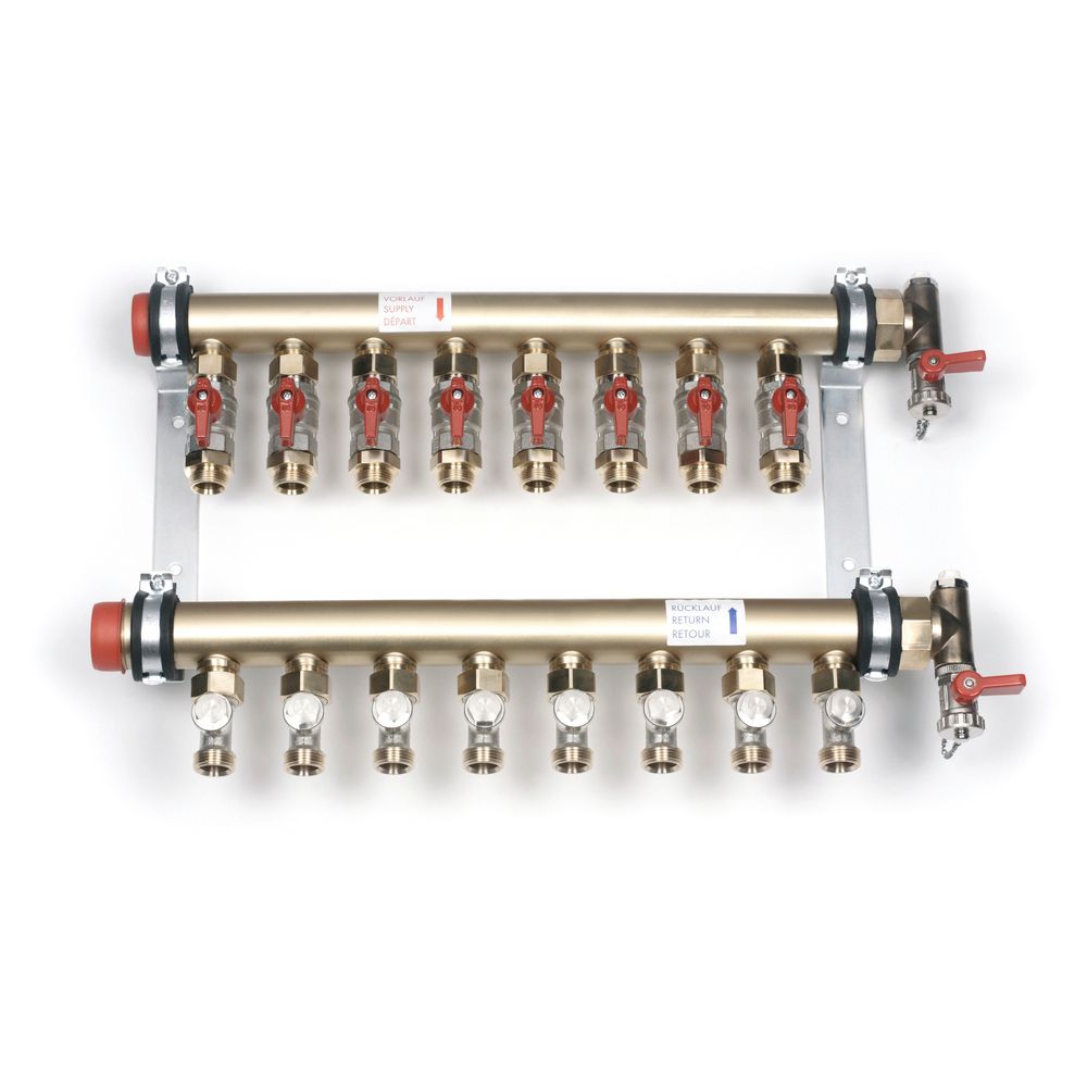 REHAU Industrieverteiler DN 50 9 HKR, mit STAD, für 25 x 2,3