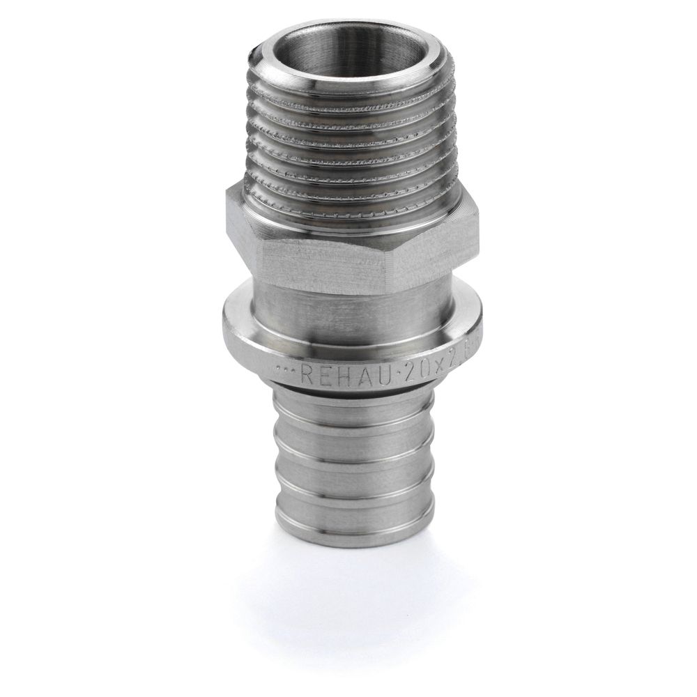 Rehau Übergang RAUTHERM S Messing, 17 mm x R 1/2 Rehau Übergang RAUTHERM S Messing, 17 mm x R 1/2