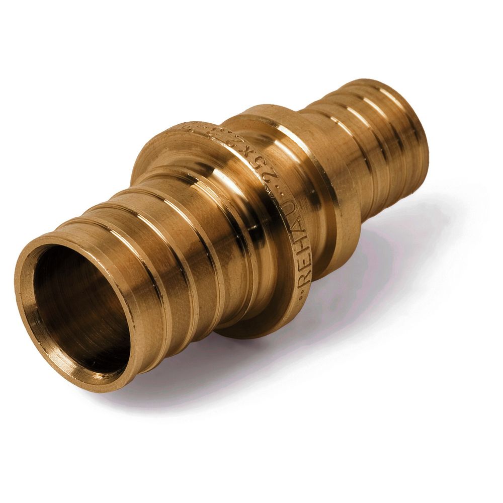 Rehau Kupplung SDR 11 LX 32-25, 72/23 mm, reduziert, Messing blank