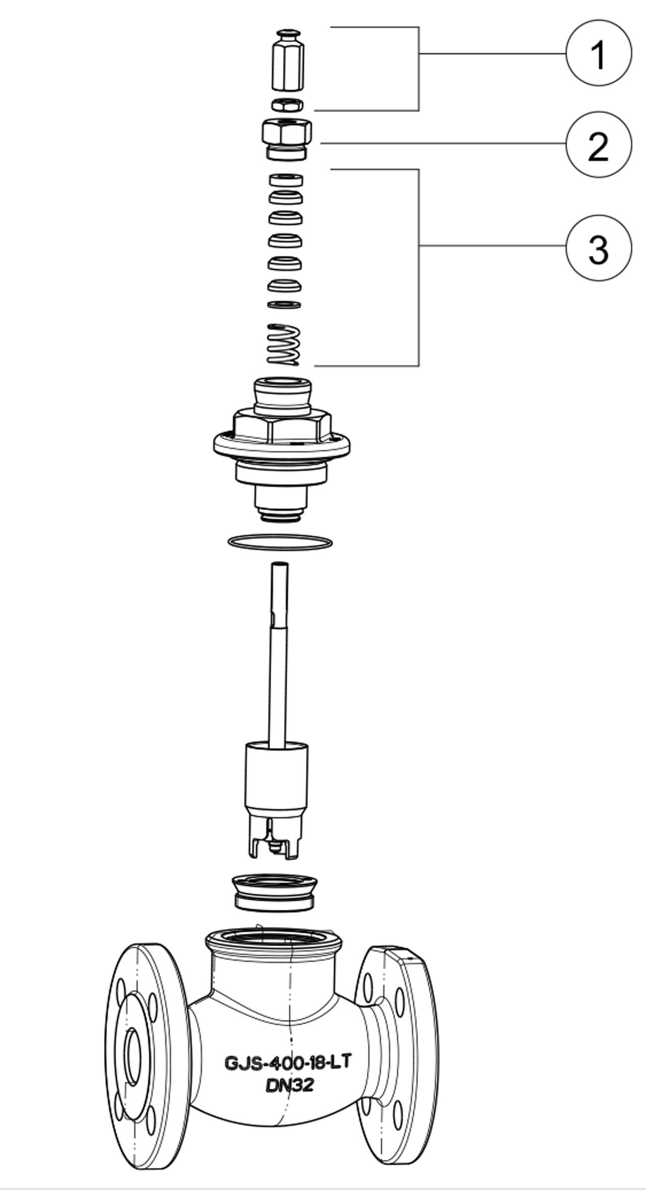 Resideo Zweiwege-Regelventil DN 20, Kvs-Wert 6,3, als Sicherheitsventil, Hub 20mm