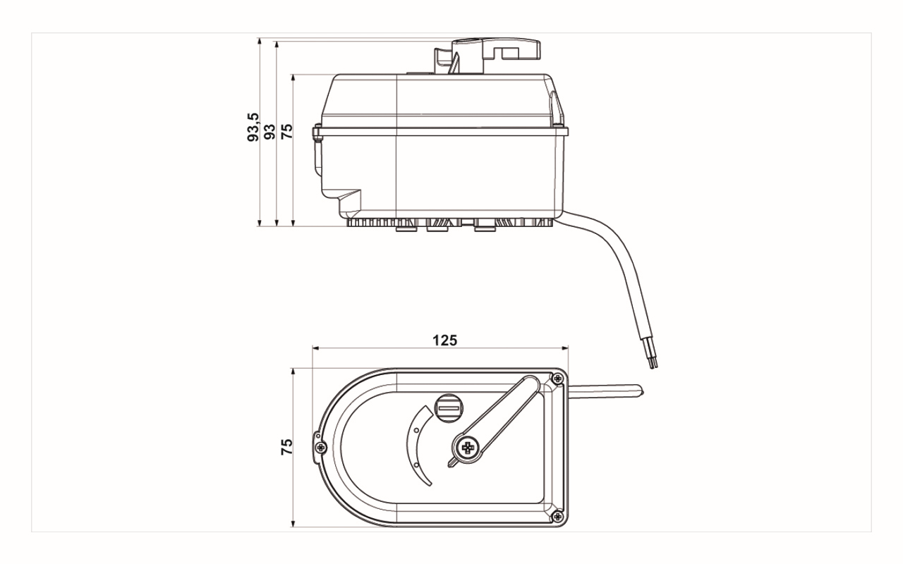 Resideo Stellantrieb MR6 0/2.10V&#x3D;, 0/4..20mA, für VBG6 - DN 15-20