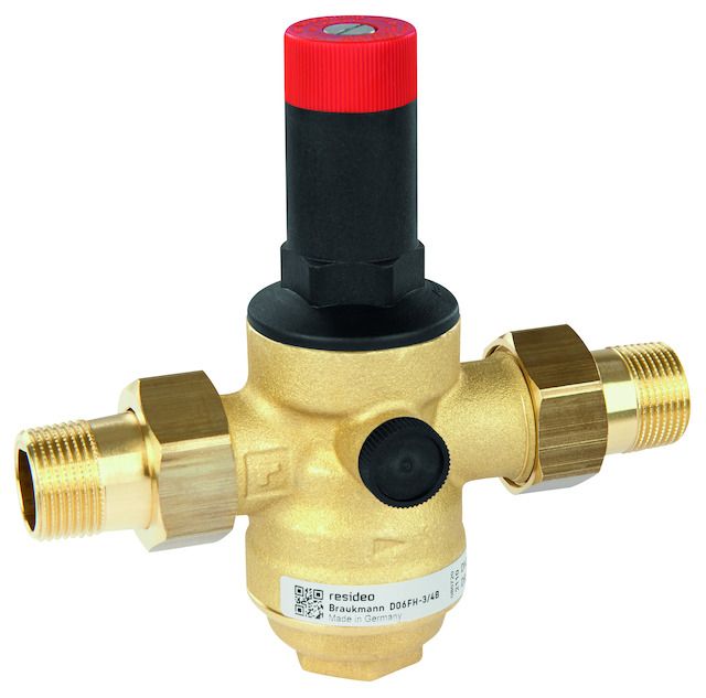 Resideo Druckminderer D06FH R 1 1/2, Siebtasse Messing, Hochdruckausführung