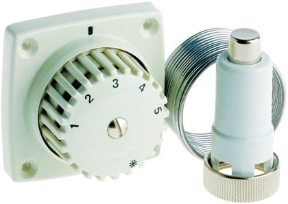 Resideo Thermostatregler Thera-3 weiß, M 30x1,5, mit Fernfühler, Kapillarrohr 2 m