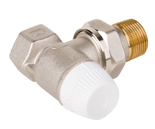 Resideo Thermostatventil H Eck 3/4", Messing, für hohe Durchflüsse