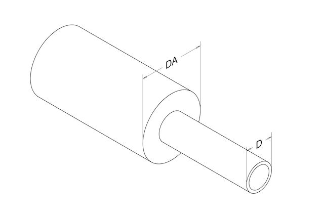 Roth Systemrohr Alu-Laserplus 25 mm, 25 m, mit 26mm symmetrischer PE-Rohrdämmung