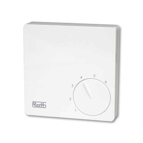 Roth Raumthermostat Basicline H/C 230 V, Heiz-/Kühlbetrieb, weiß