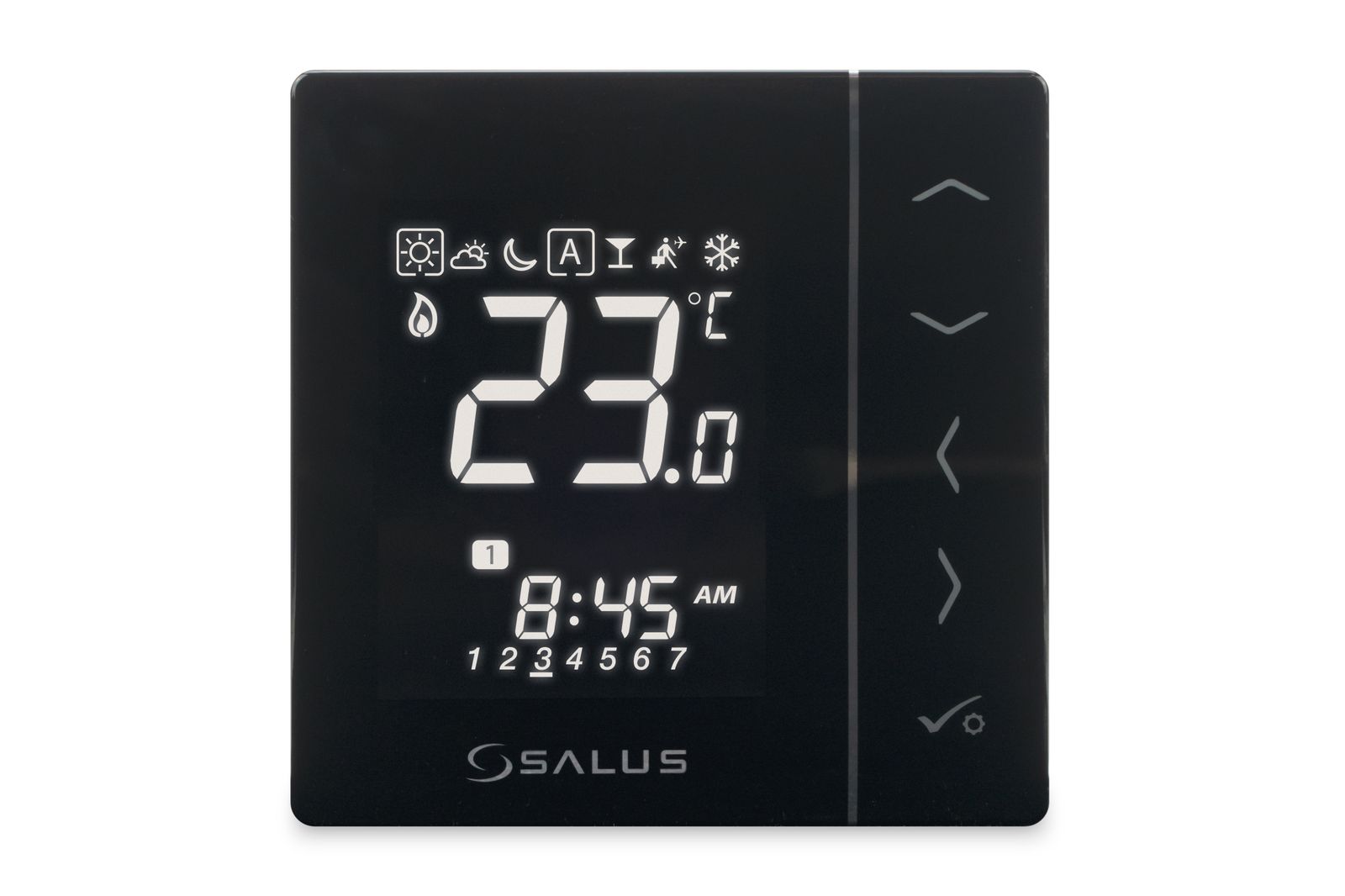 SALUS Thermostat VS30 schwarz, Unterputz, 230 V, 3A Schaltstrom