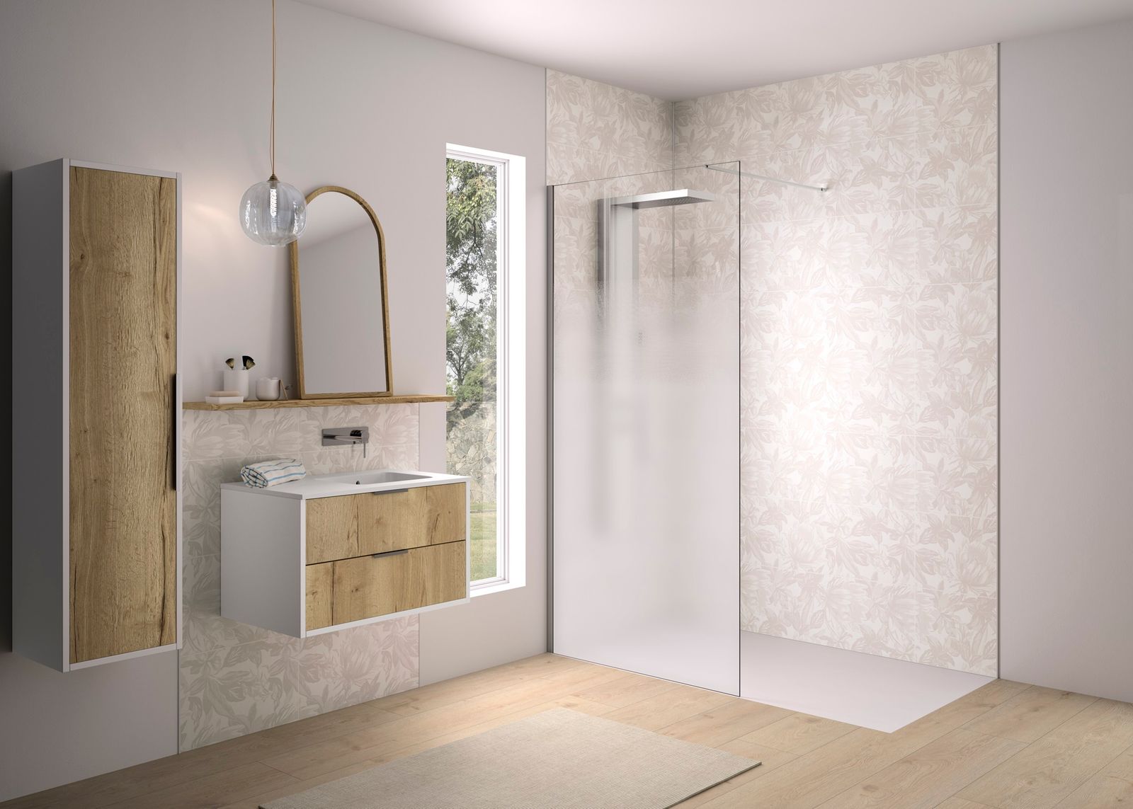 Kinedo Walk In Solo Design 120 Profil Edelstahl Glas CosmosXL 6mmH200cm