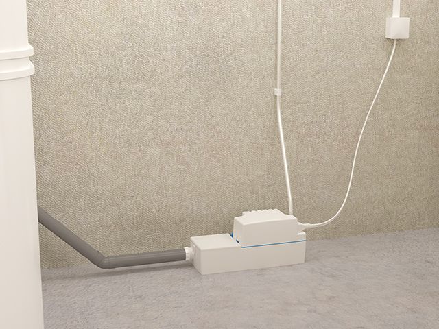 SFA Kondensatpumpe SaniCondens Best Flat Neutralisieren und Abpumpen von aggressivem, saurem Kondensat, weiß