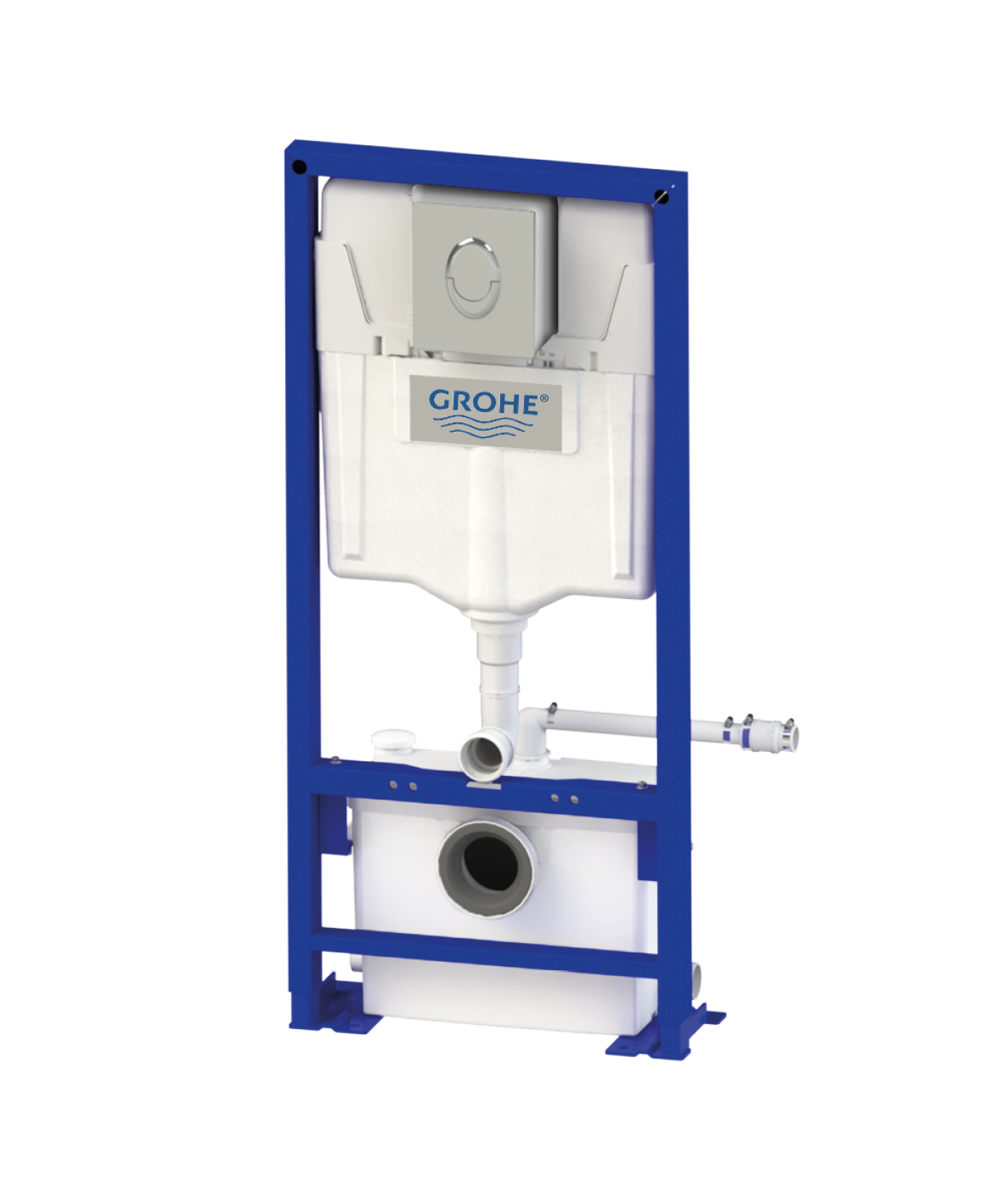 SFA Wand-WC-System SaniWall Pro UP mit Glasverkleidung, Bodenfixierung