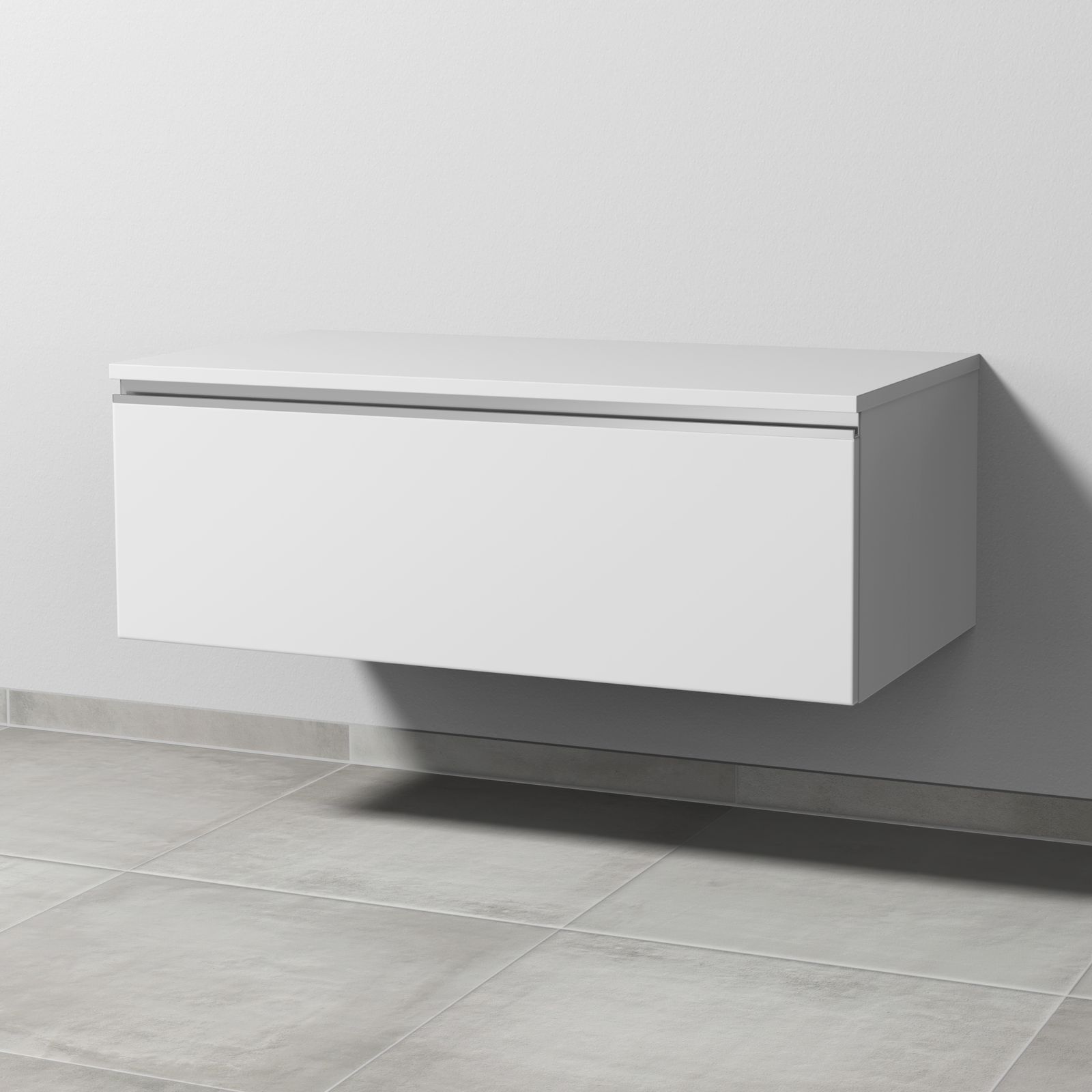 SA Anbau-/Solitärschrank mit Auszug 2morrow (L2236) 340x1000x520 Weiß-Matt