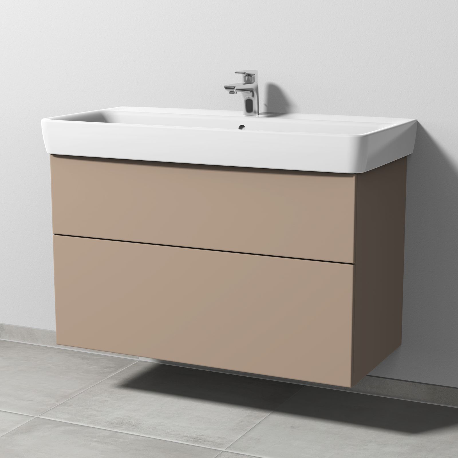 SA Waschtischunterbau mit Auszügen 3way (SF881) 588x940x447 Macchiato-Matt