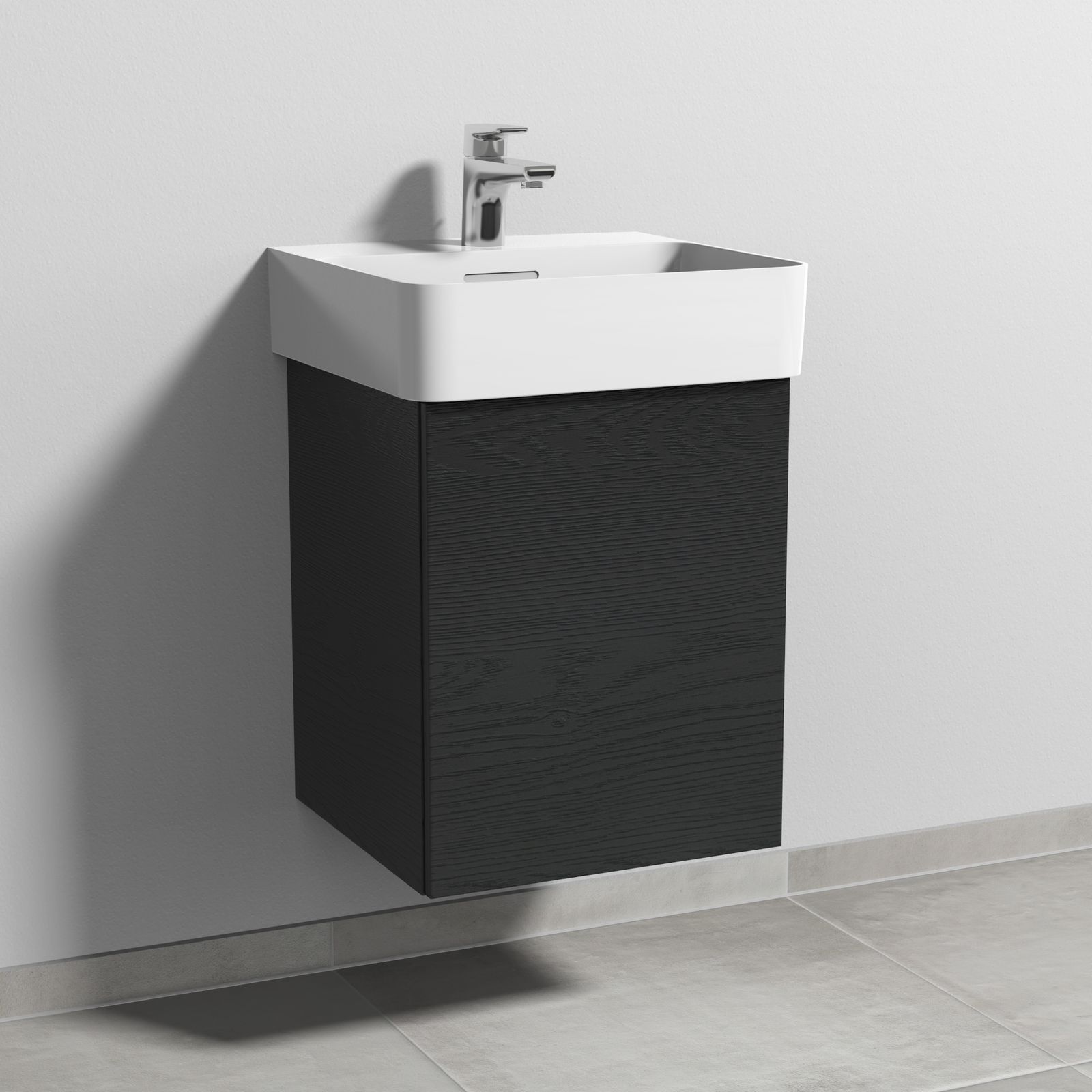 SA Waschtischunterbau Tür rechts 3way (SP820) 520x410x397 Black-Oak