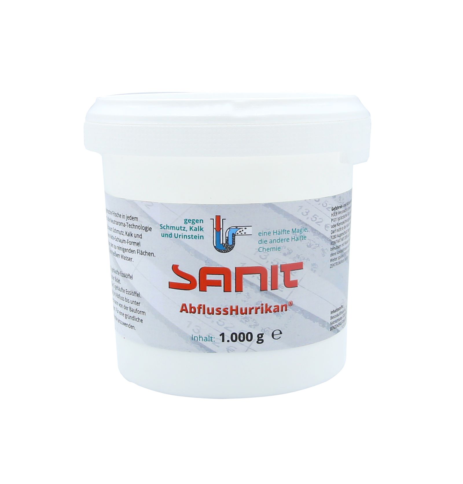 Sanit Abfluss-Reiniger Hurrikan, 1000 g Dose