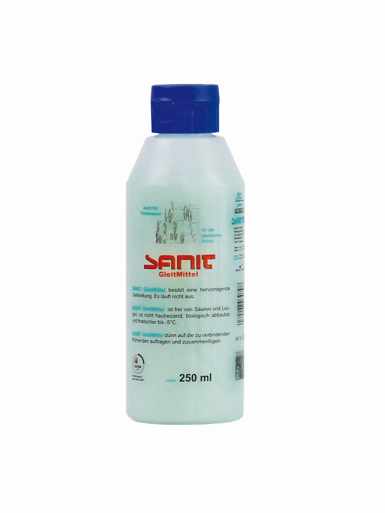 Sanit Gleitmittel 250 ml Flasche, bis -5 °C einsetzbar, DVGW