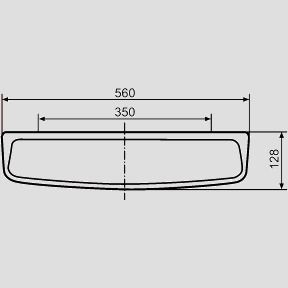 Sanit Ablage 1100/1 560mm, Kunststoff, weiß-alpin