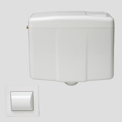 Sanit Spülkasten 926 1 V, weiß, mit WC-Handdrücker