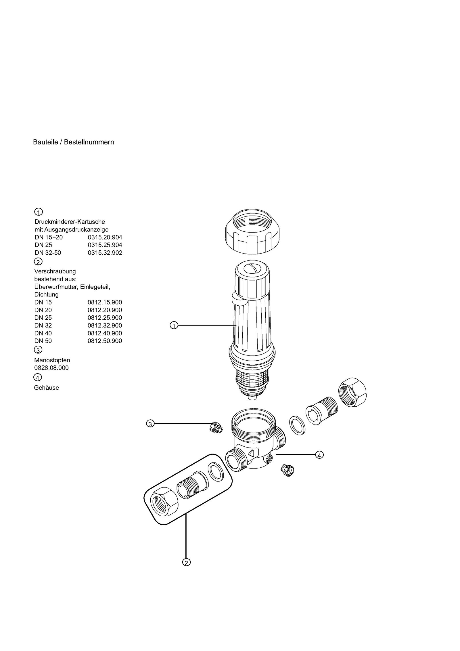 SYR Druckminderer 315 DN 20, 1,5-6 bar, Rotguss