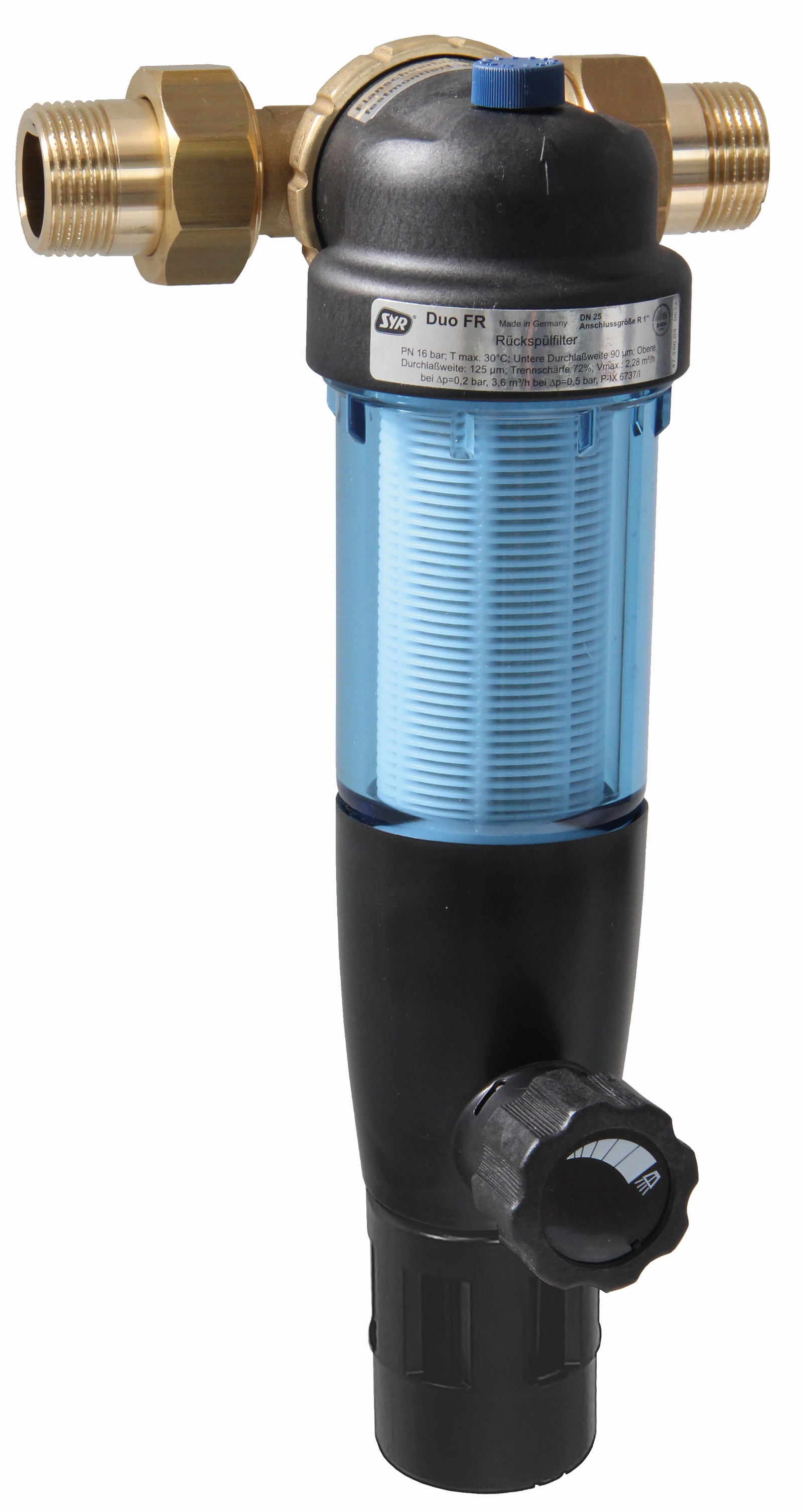 SYR Rückspülfilter DUO FR 2314 DN 25, manuell, ohne Druckminderer und Manometer