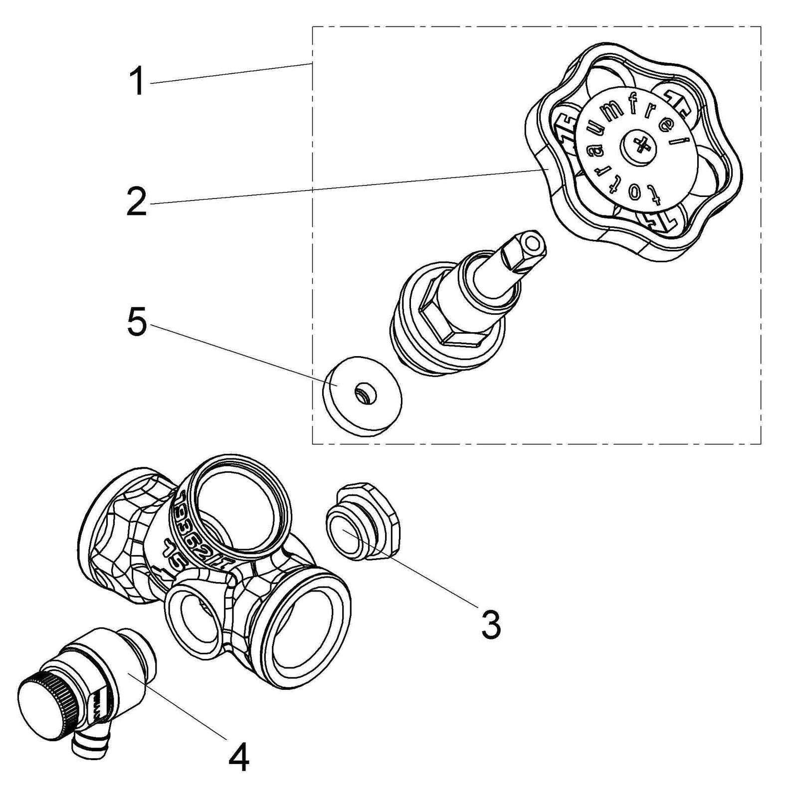 Schlösser Schrägsitzventil 1410 DN 15, Rp 1/2, mit Entleerung, steigende Spindel