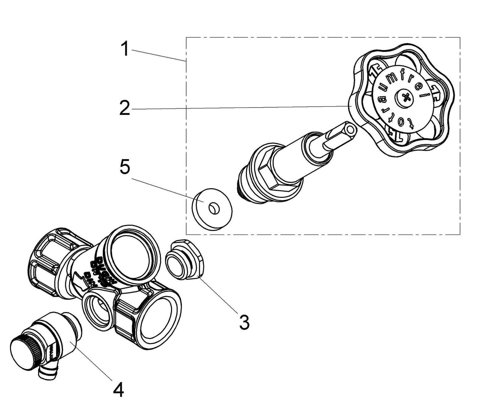 Schlösser Freistromventil 1510 DN 15, Rp 1/2, mit Entleerung, steigende Spindel