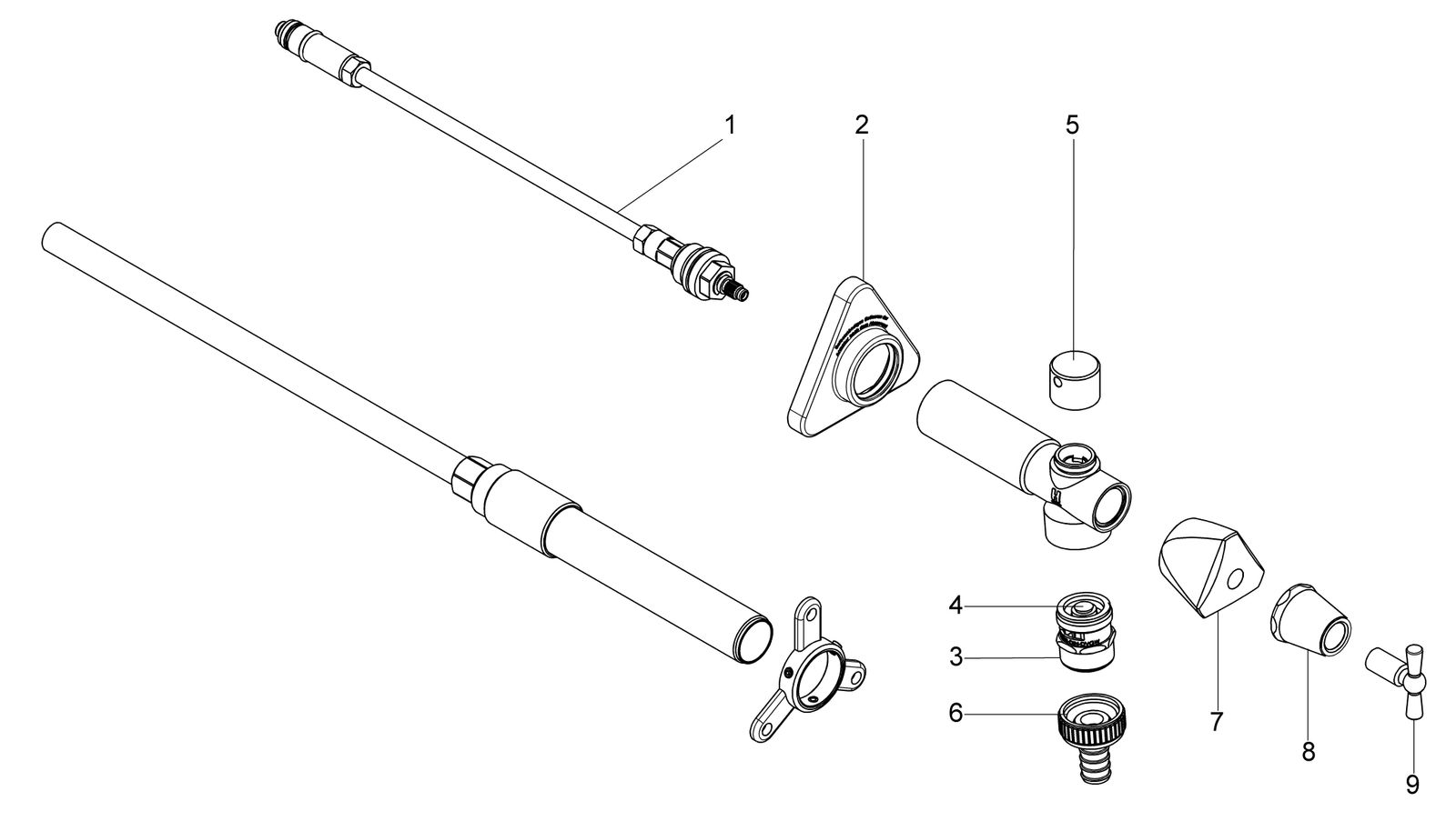 Schlösser Außenarmatur Frost-Tec 2813 230-460 mm, DN 15, Sanitärgriff, Steckschlüssel, chrom