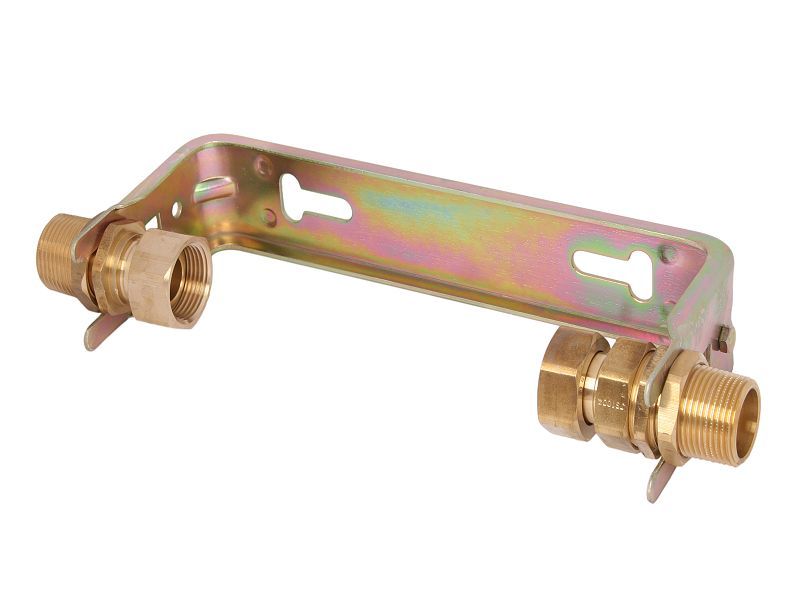 Schlösser Wasserzähler-Bügel 2250 1" Qn 2,5, starr, verzinkt, waagerecht, Verschraubungen