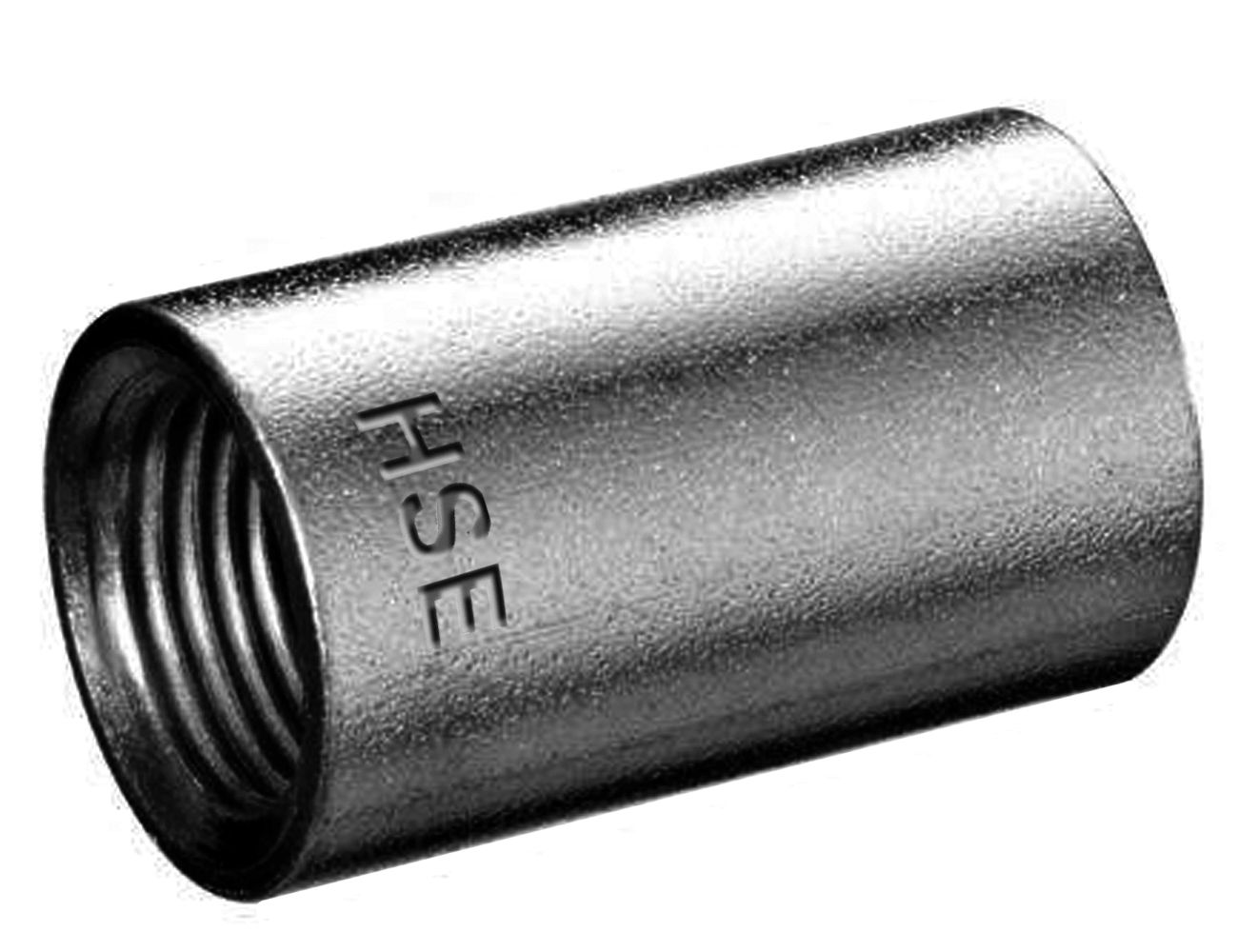 HS Langmuffe 16 DN 15, 1/2" x 80, schwarz