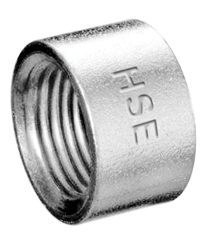 HS Edelstahl-Schweißmuffe 16d halb, zylindrisches Gewinde, 1"