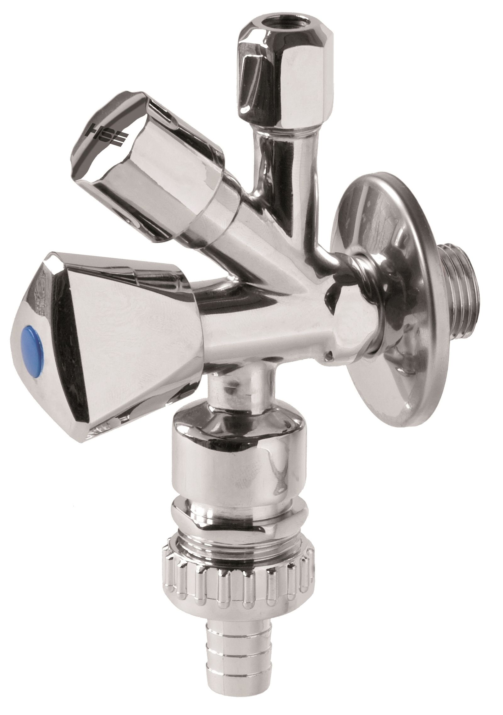 HS Kombi-Eckventil tecHSan+ HD 1/2" x 10 mm, Rückflussverhinderer, poliert verchromt