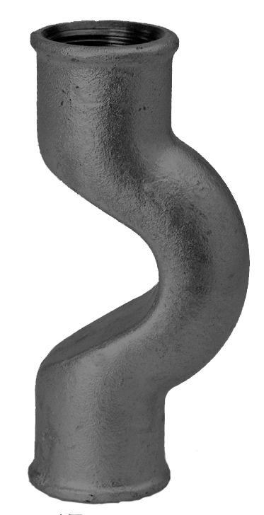 HS Überspringbogen 85 DN 32, 1 1/4", IG/IG, schwarz