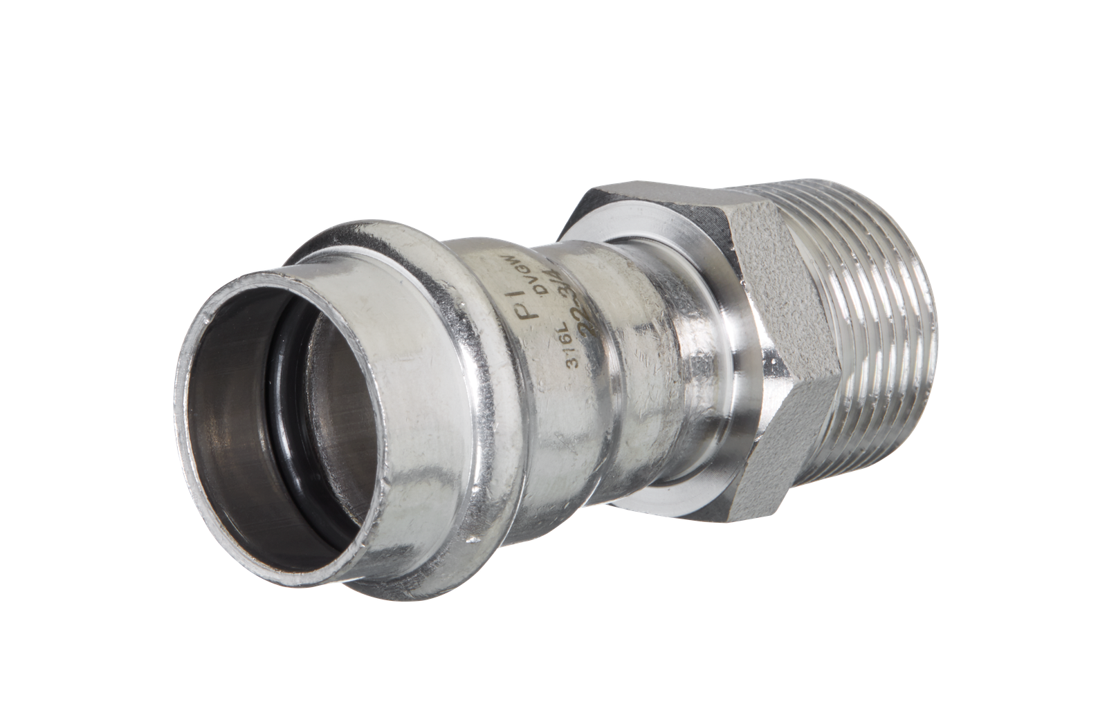 HS Übergangsstück Press Inox V 22 mm x 3/4", AG, Edelstahl