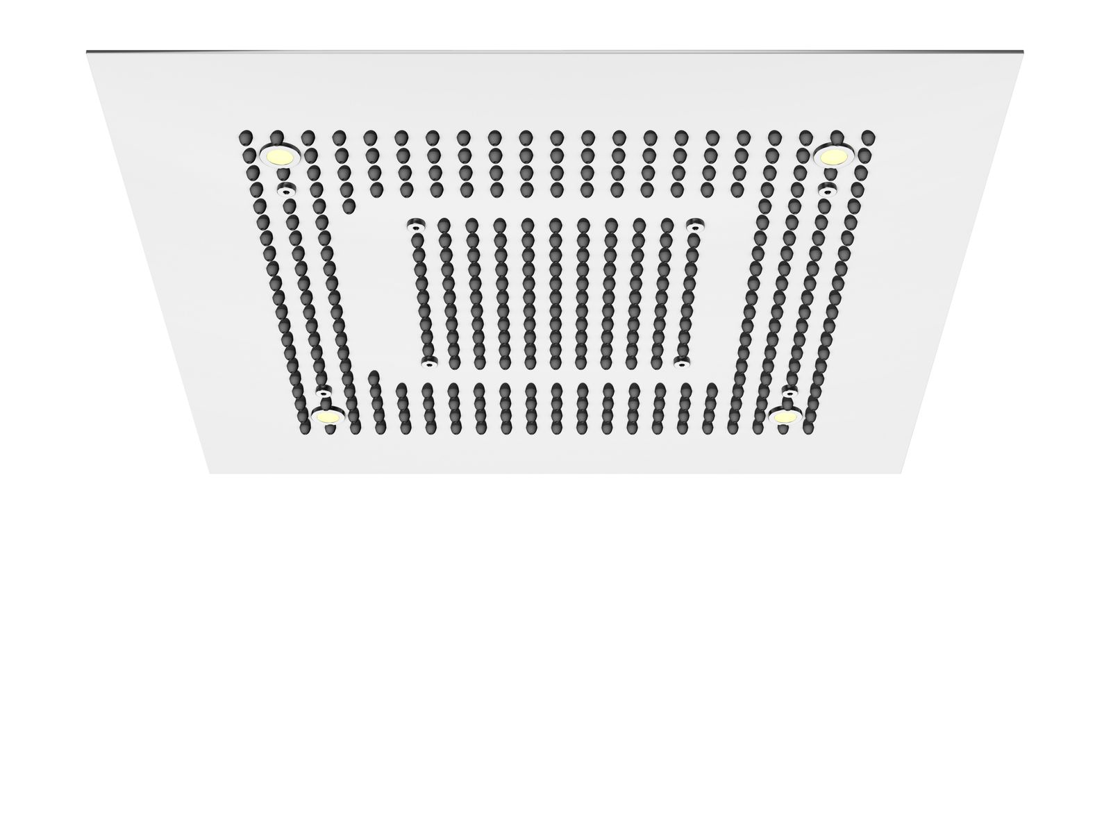 Steinberg Regenpaneel Serie 390 Relax Rain 600x600mm, mit LED, für Deckeneinbau, Edelstahl poliert