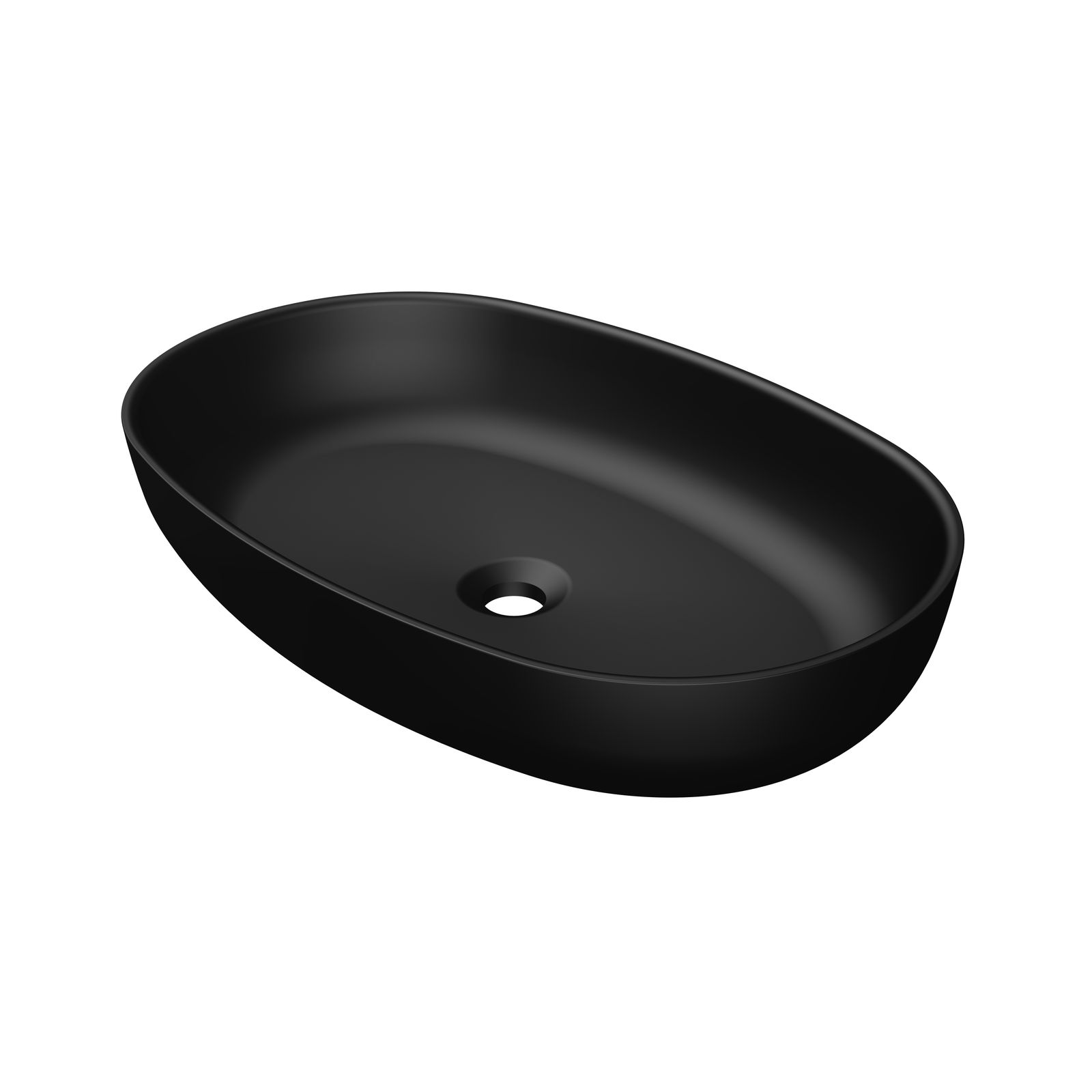 ST Aufsatzwaschtisch oval 440 6116 S, matt black