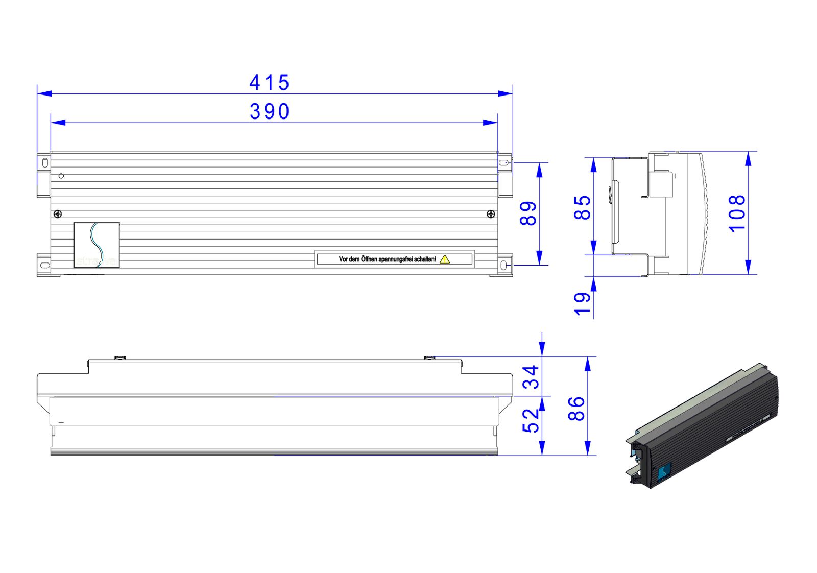 Strawa Klemmleiste strawalogiX RT8-STA14, 230 V