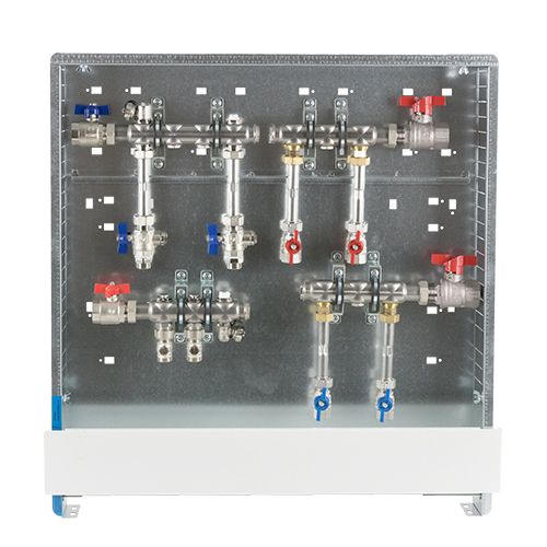 Strawa Wohnungsanschlussstation WA 4/8 WMZ, 1475 x 760 mm, mit Sanitärverteilerbalken