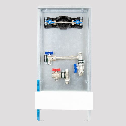 Strawa Wohnungsanschlussstation AS 13h-W1-WMZ ST, 3/4", 330 x 710 mm, UP-Standschrank