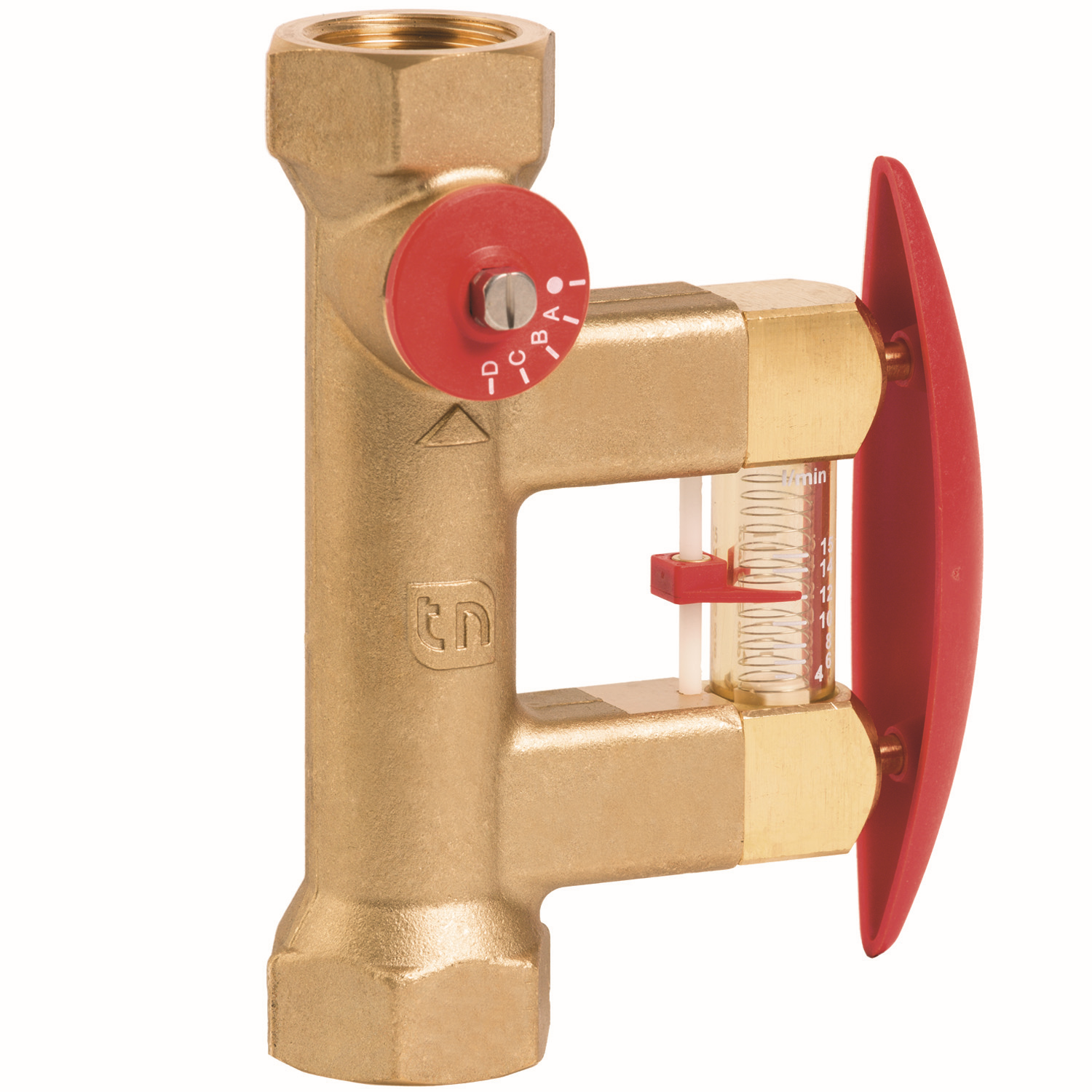 TACONOVA Abgleichventil-Set TacoSetter 1 1/4"IGx1 1/4" IG, 20-70 l/min, Messing