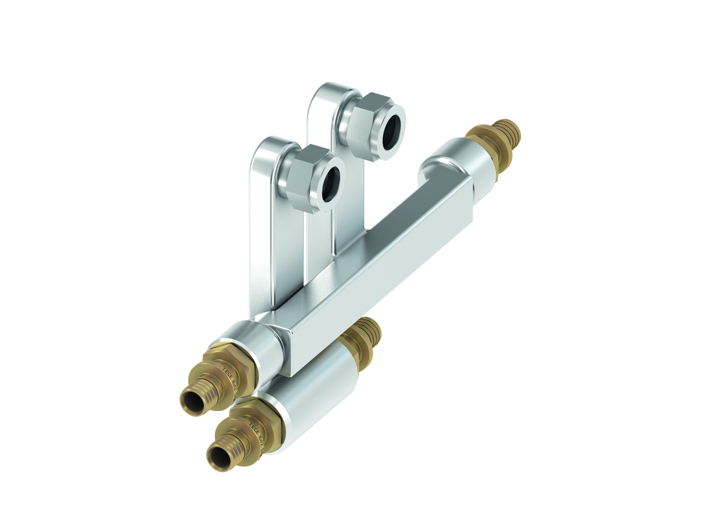 TECE SLHK-Anschlussgarnitur TECEflex 16 x 15 Cu x 16 mm, für Verbundrohr, Messing, vernickelt