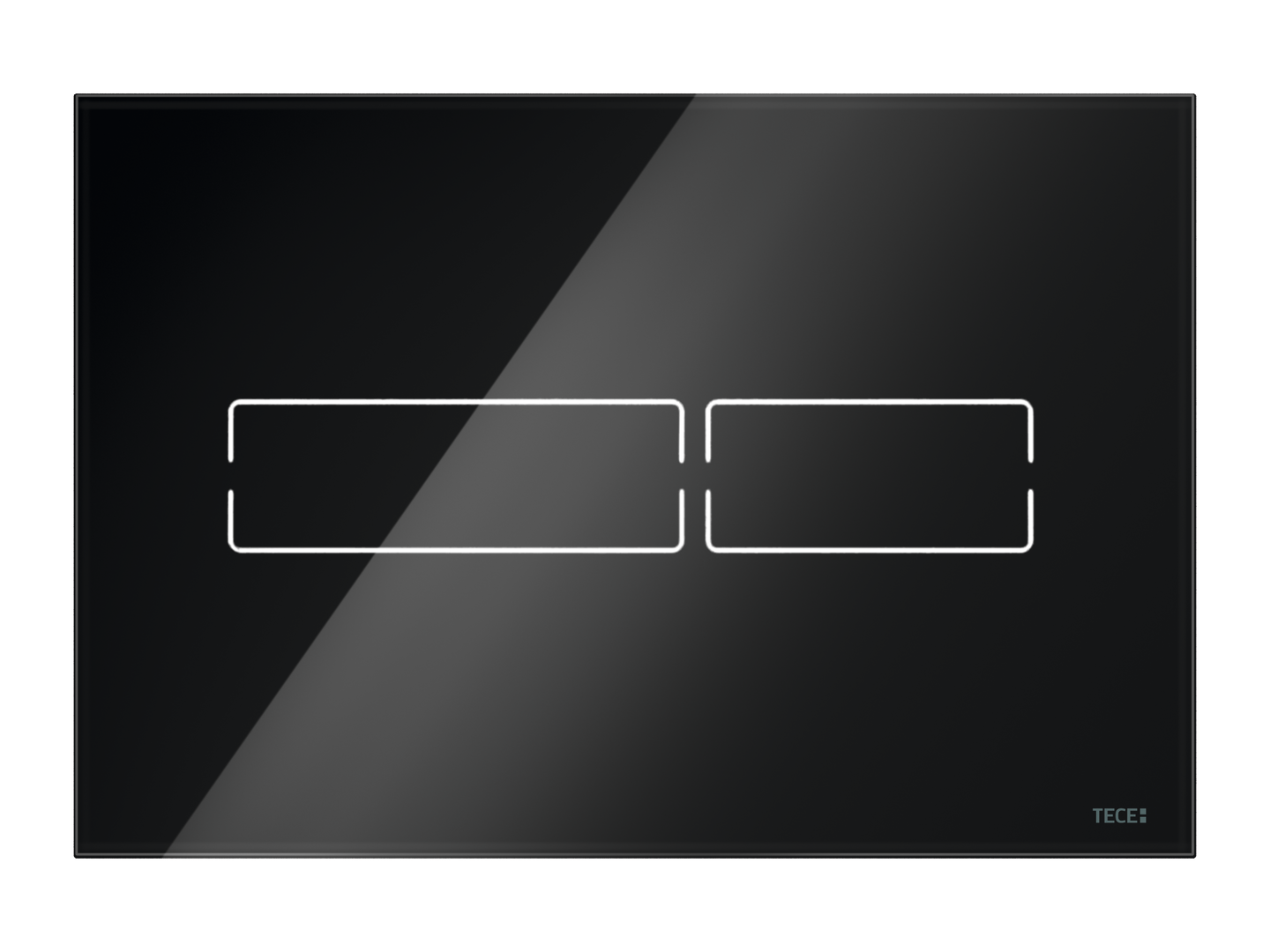 Betätigungsplatte TECElux Mini Glas schwarz, elektronische Touch-Betätigung