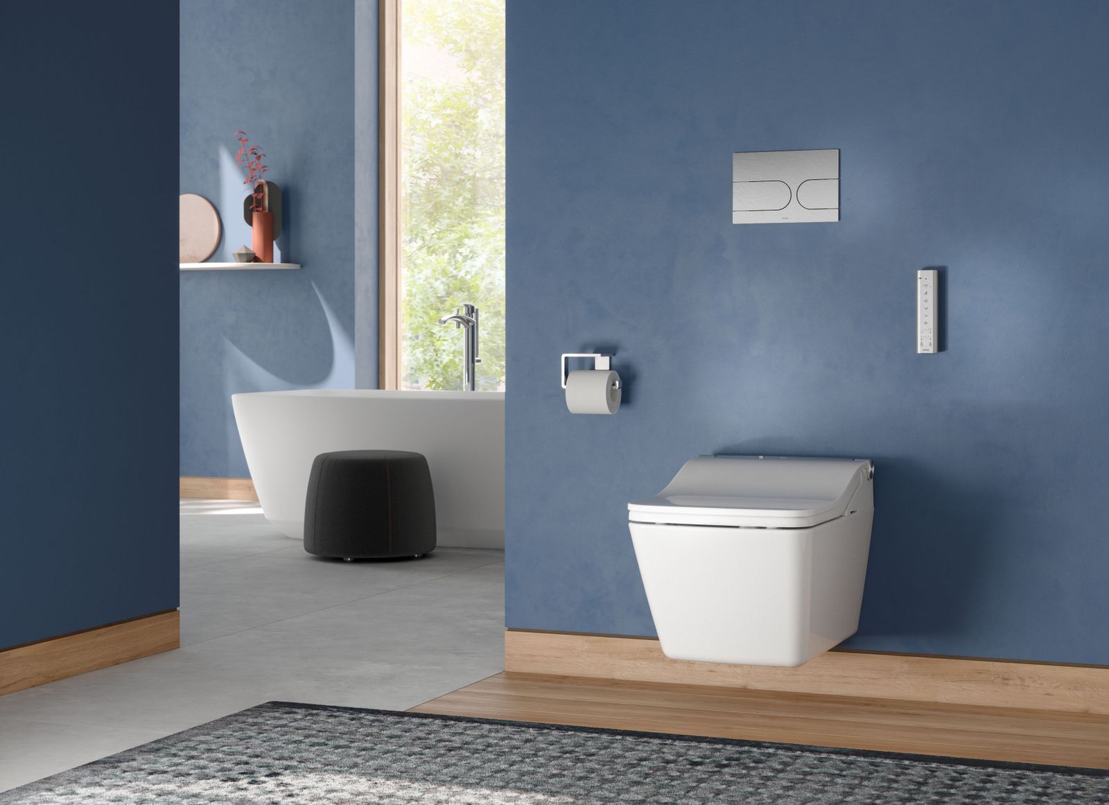 TOTO WC-Sitz-Aufsatz Washlet SW weiß, 39,1x 57,9x10,8cm, mit Fernbedienung