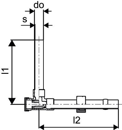 Uponor SL-Winkel Smart Base 15 x 1 mm, Kupfer beschichtet