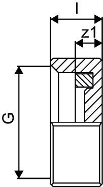 Uponor Verteilerkappe S/SH PL Rp 1/2, mit Dichtung, Messing beschichtet