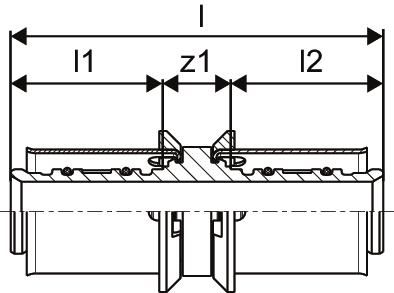 Uponor Presskupplung Smart 20 x 2 x 20 x 2 mm, Messing