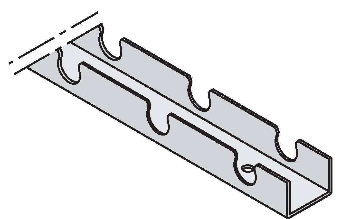 Uponor Klemmschiene Fix 14 x 50 x 2,5 mm, Kunststoff