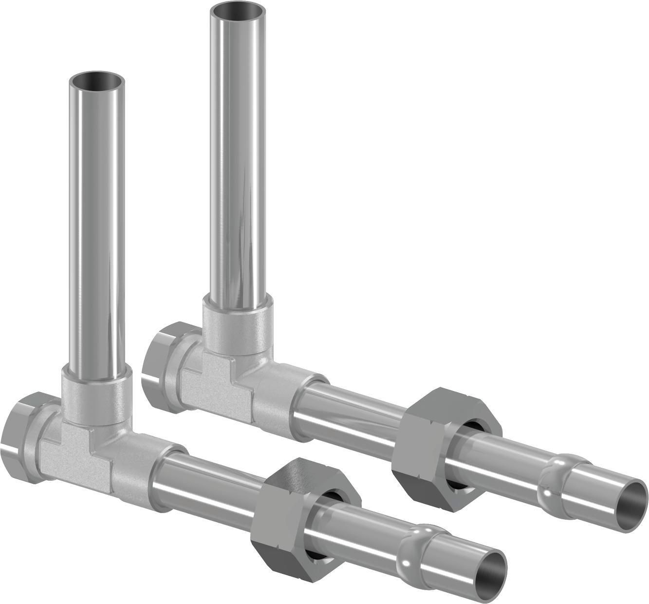 Uponor SL-Winkel Smart Base 15 x 1 mm, Kupfer beschichtet