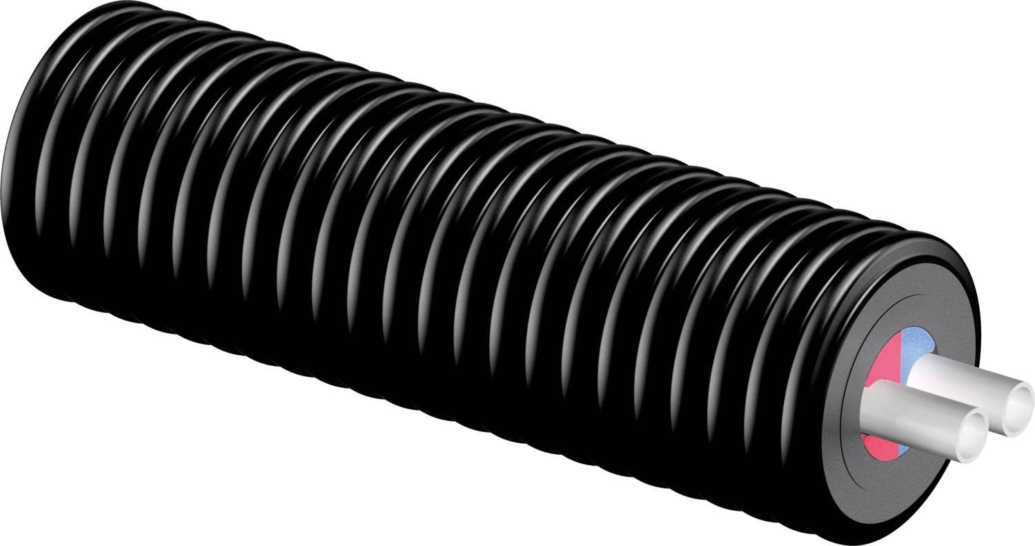 Uponor Verbundrohr Ecoflex Varia Twin 2 x 32 x 2,9 mm, Ø 90 mm, Ring 200 m
