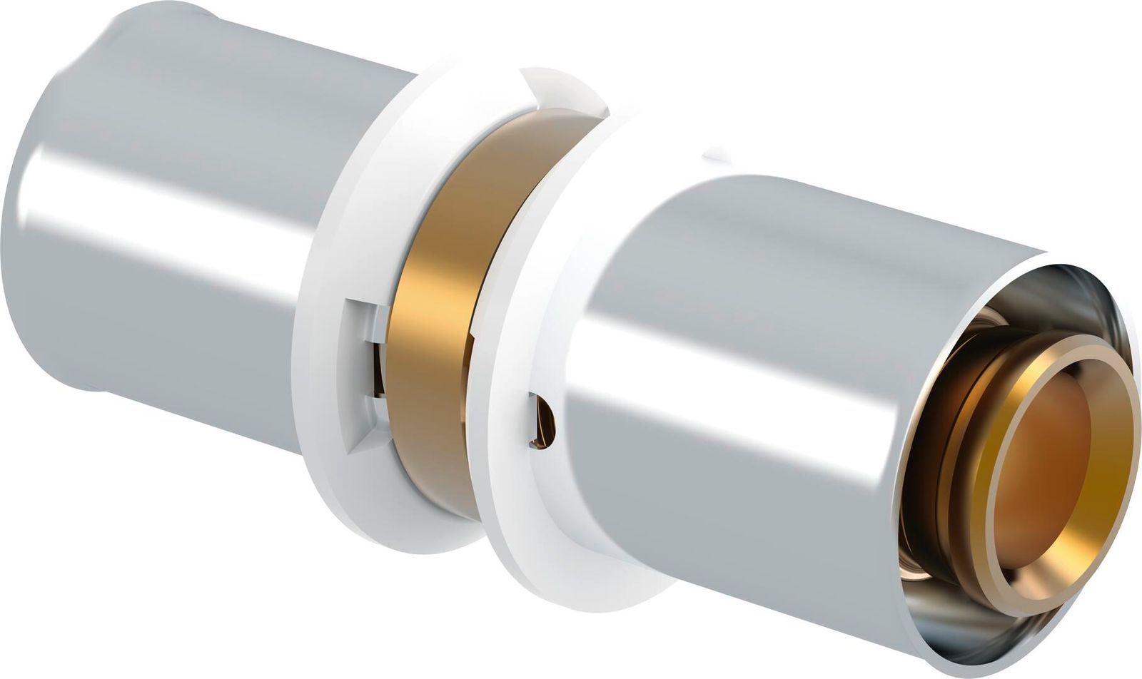 Uponor Presskupplung Smart 16 x 1,8/2 x 16 x 1,8/2 mm, Messing