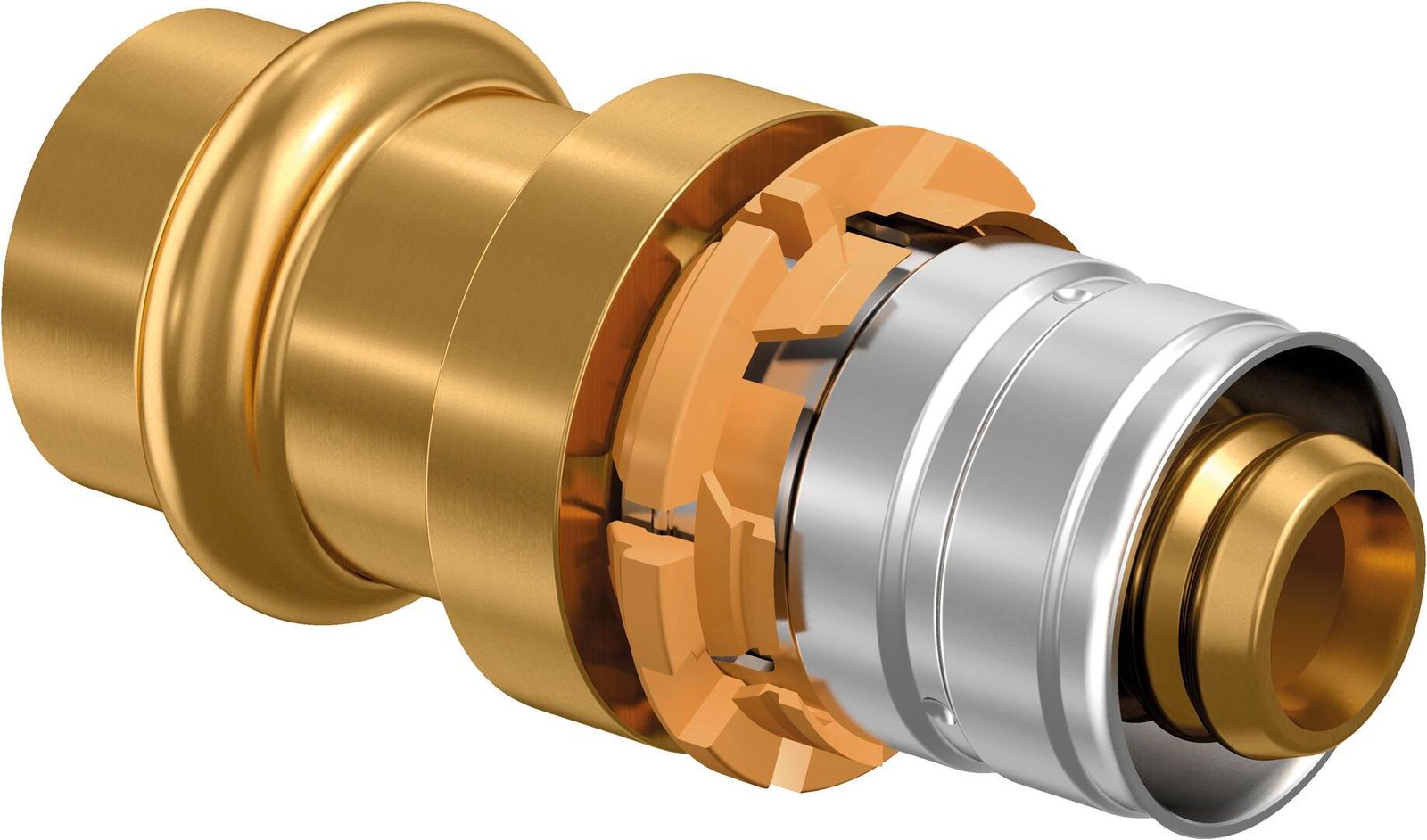 Uponor Kupplung S-Press PLUS 20 x 22 mm, Edelstahl/ CU V
